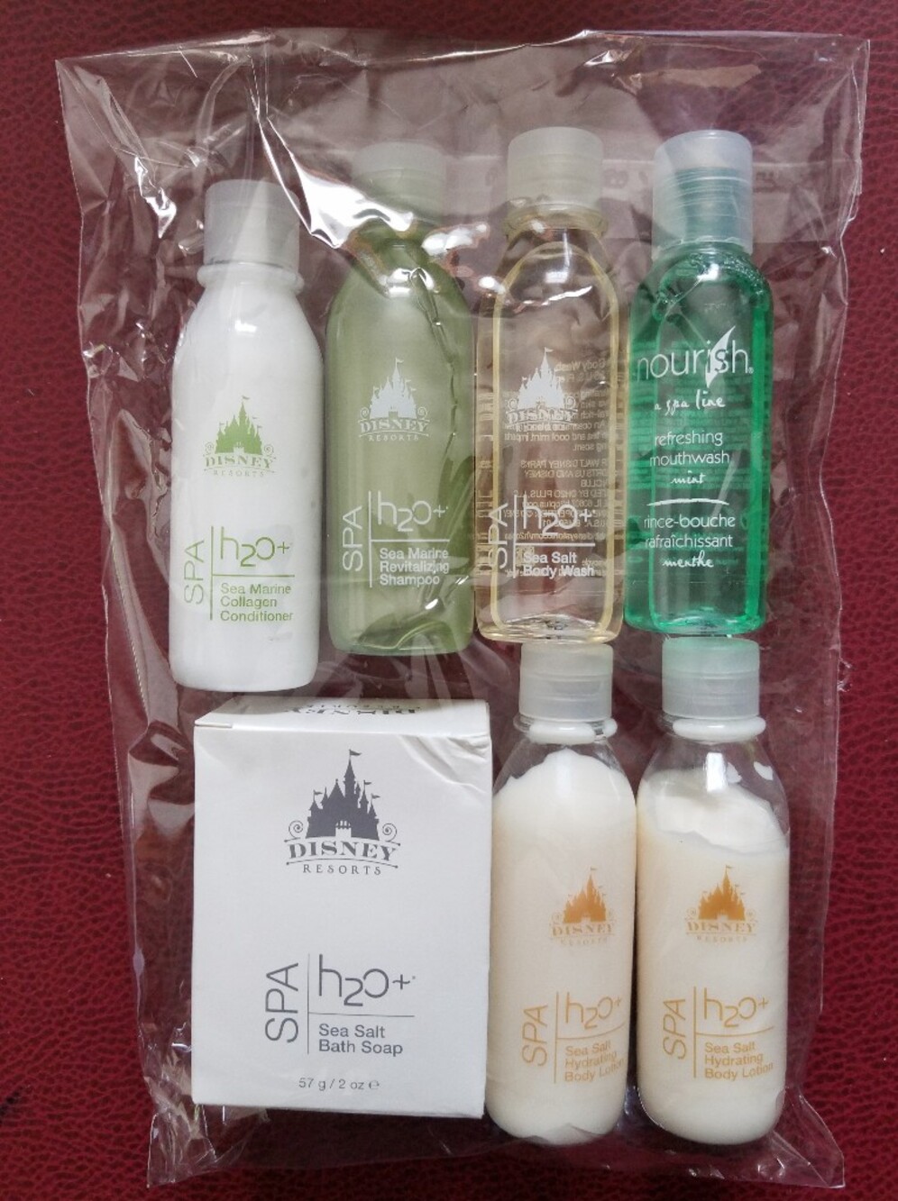 Disney H2O+ Travel Set Sea Salt Shampoo Condition Body Wash Lotion 1.25 Fl Oz